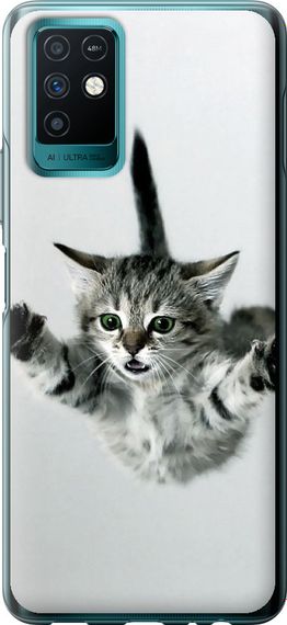 Чехол на Infinix Note 10 Летящий котёнок "2322u-2763-17620"