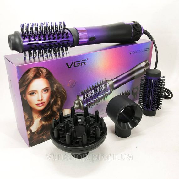 Функциональный профессиональный фен, Многофункциональный фен щетка для волос для дома и салона KL-16 | Зображення 9