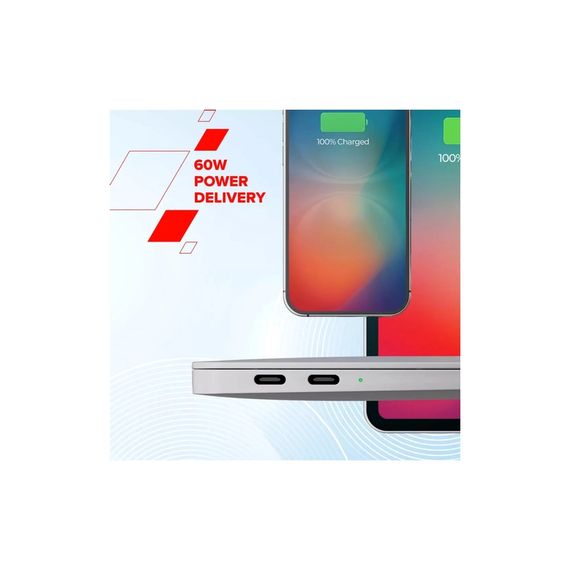 Дата кабель USB-C to USB-C 1.0m OnWire 60CL C-C 60W COLOR Braided 1m Black Canyon (CND-CCAP60AB10B) | Зображення 5