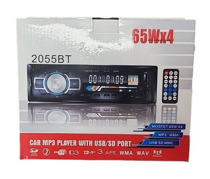 Автомагнитола MP3 2055BT ISO+BT автомобильная магнитола Черный | Зображення 5