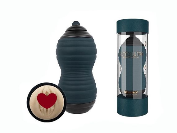 Мастурбатор вагіна з кібершкіри Adrien Lastic Siltex Ultra, бежевий у сірій колбі Sex Aura