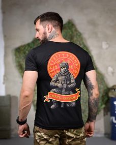 Тактична волога відводна футболка Смерть зачекає black РП7339