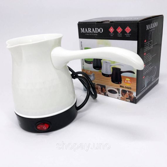 Хорошая электрическая турка Marado, Электрическая кофеварка турка для дома, Электротурка от сети EL-84 | Зображення 4