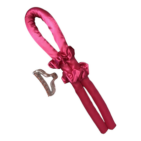 Мягкие бигуди для волос + крабик Темно розовые