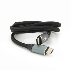 Кабель Type-C to Type-C (USB 3.2 GEN2 male to male), обплетення, Black, довжина 1м, підтримка 100W/10Gbps, 4K60HZ audio/video outpout, BOX