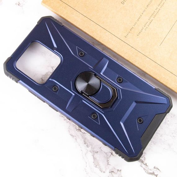 Ударопрочный чехол Pathfinder Ring для Xiaomi Redmi 10C / Poco C40 Синий / Navy | Зображення 3