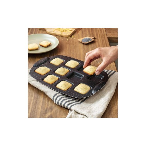 Форма для випікання Tefal PerfectBake, 10 форм, квадратний, 21х29см, алюміній, коричневий (J5734502) | Зображення 1