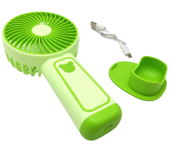 Портативний вентилятор Mini Fan з підставкою під телефон TX-265 6368 USB 3 режими зелений | Зображення 2