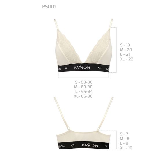 Еластичний топ з мереживом Passion PS001 TOP XL, ecru | Зображення 4