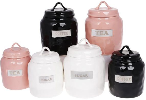 Банка фарфорова Necollie "Tea" 900мл, рожева | Зображення 1