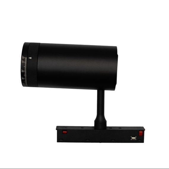 Магнітний трековий світильник PROLUM M20 (12W; DC48V; Zoom; Чорний) SERIES "TR"; Білий 4000К | Зображення 5