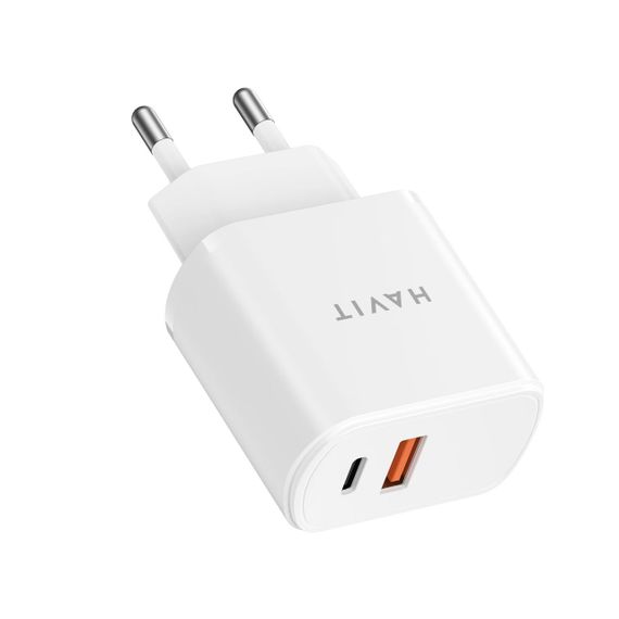 Зарядний пристрій HAVІT UCP019 20W USB-A+USB-C Whіte | Зображення 4