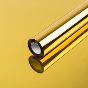 Зеркальная солнцезащитная плёнка для окон Золото 600х10000х0,08мм SW-00002715