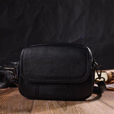 Сумка Vintage Каркасна жіноча з натуральної шкіри Чорна (22083) | Зображення 2