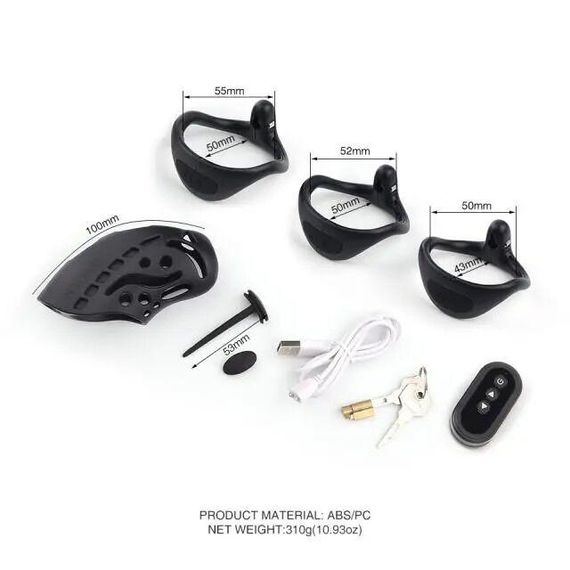 Клетка для члена с электростимуляцией LOCKINK SEVANDA Nautilus Estim Chastity Cage sexstyle | Зображення 7