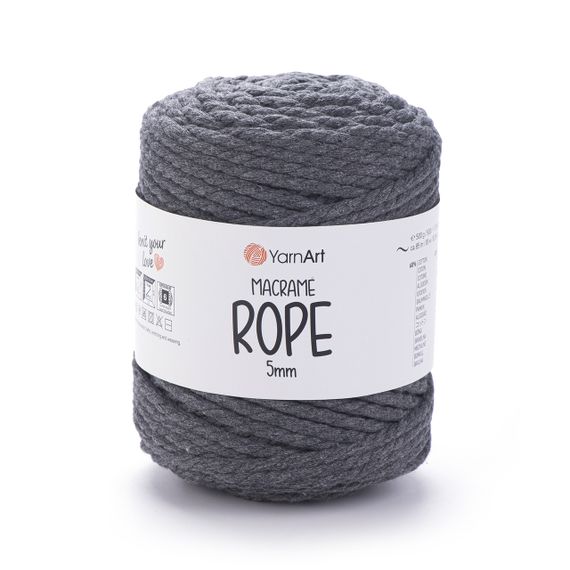 Пряжа YarnArt Macrame Rope 5 мм 758 бавовняний шнур для макраме, панно та кашпо