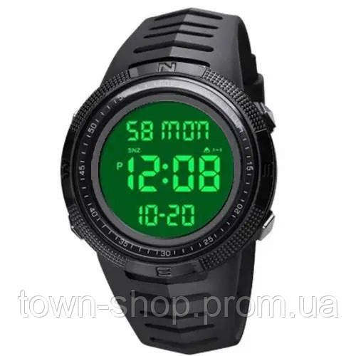 Часы наручные мужские SKMEI 1632BKWT BLACK-WHITE, часы для военнослужащих. Цвет: черный | Зображення 1