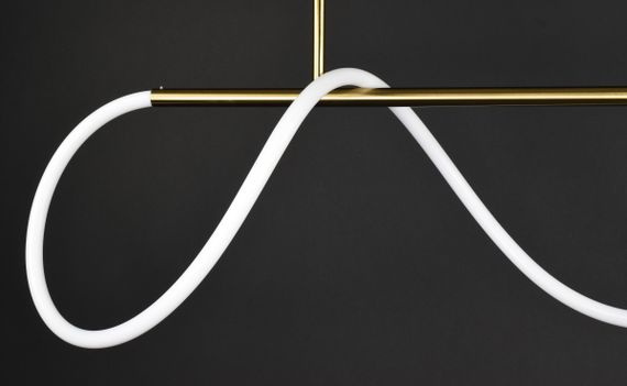 Люстра світлодіодна стельова LED світильник для квартири на стелю лед 27740 Латунь 54-84х35х150 см. | Зображення 8