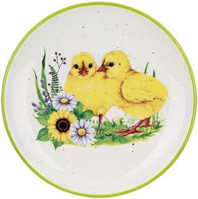 Тарілка сервірувальна "Happy Easter" Курчата Ø24см, керамічна