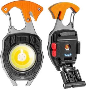 Аккумуляторный LED фонарик W5147 с Type-C (7 режимов, прикуриватель, карабин, нож, магнит)