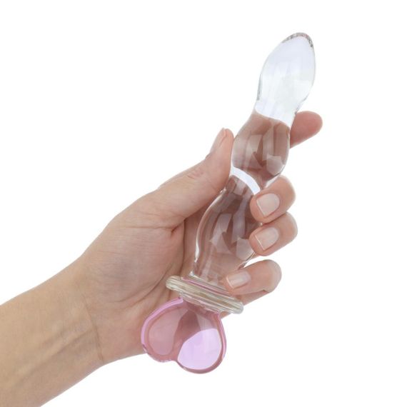 Скляний анальний ланцюжок Gildo Glass Butt Plug Heart Shape No. 35 Sex Aura | Зображення 4