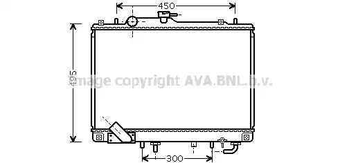 Радіатор охолодження двигуна MITSUBISHI PAJERO, AVA COOLING (MT2157)