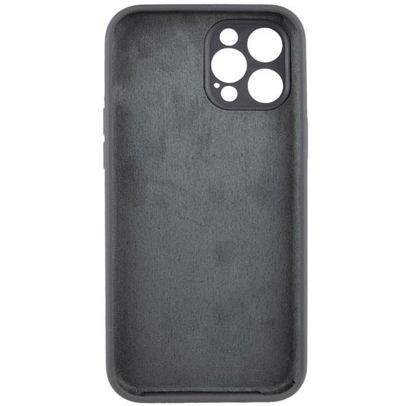 Чохол Silicone Case Full Camera Protective (AA) NO LOGO для Apple iPhone 12 Pro Max (6.7") Сірий / Dark Gray | Зображення 3
