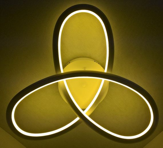 Люстра світлодіодна стельова LED світильник для квартири на стелю лед з пультом 25652 Білий 13х55х55 см. | Зображення 2