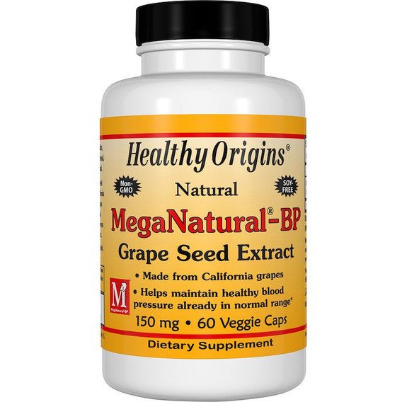 Екстракт виноградних кісточок Healthy Origins MegaNatural-BP Grape Seed Extract 150 mg 60 Caps