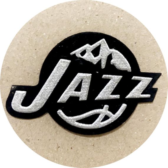 Нашивка на одяг (термо) Jazz 75*51 мм Срібляста
