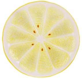Керамічне плоске блюдо Fruits "Lemon" 31см, лимон