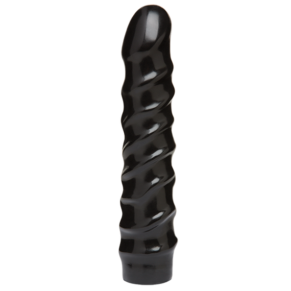Дилдо Doc Johnson CodeBlack - 8 Inch Raging Vac-U-Lock із стимулювальним рельєфом, діаметр 3,8 см
