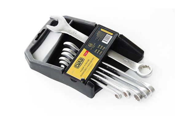 Набор ключей рожково-накидных CrV 8-17мм (6шт) СИЛА