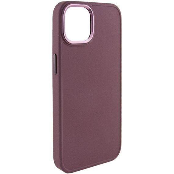TPU чохол Bonbon Metal Style для Apple iPhone 12 Pro Max (6.7") Бордовий / Plum
