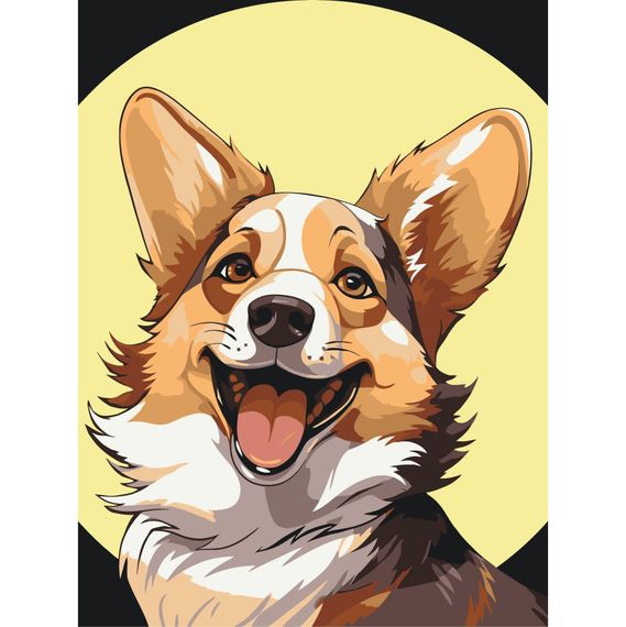 Картина по номерам "Корги Коржик" 11708-AC 30х40 см