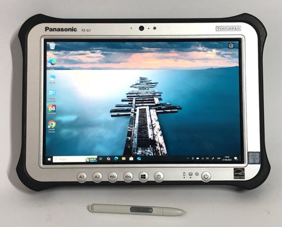 Защищенный планшет Panasonic Toughpad FZ-G1 MK4 / 10.1" (1920x1200) IPS Touch / Intel Core i5-6300U (2 (4) ядра по 2.4 - 3.0 GHz) / 8 GB DDR3 / 128 GB SSD / Intel HD Graphics 520 / WebCam / Win 10 Pro б/у | Зображення 1