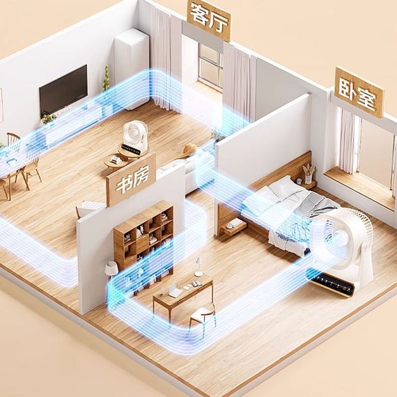 Настільний вентилятор F16 Smart 4000mAh White | Зображення 6