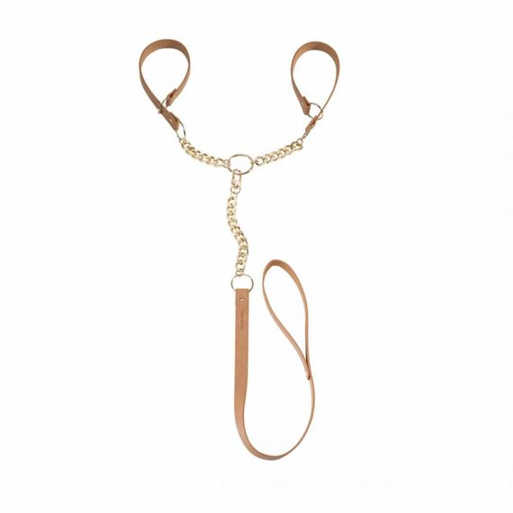 Наручники з повідцем Indiscrets MAZE - T-Restraints Black, подарункова упаковка | Зображення 2