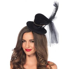 Мини-цилиндр женский Steampunk Velvet Mini Top Hat от Leg Avenue, черный Sex Aura