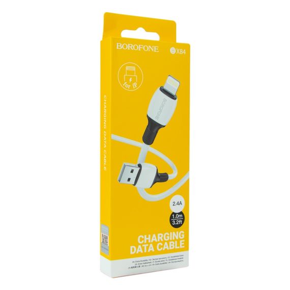 Кабель для зарядки телефона. USB Borofone BX84 Lightning 2.4A | Зображення 1