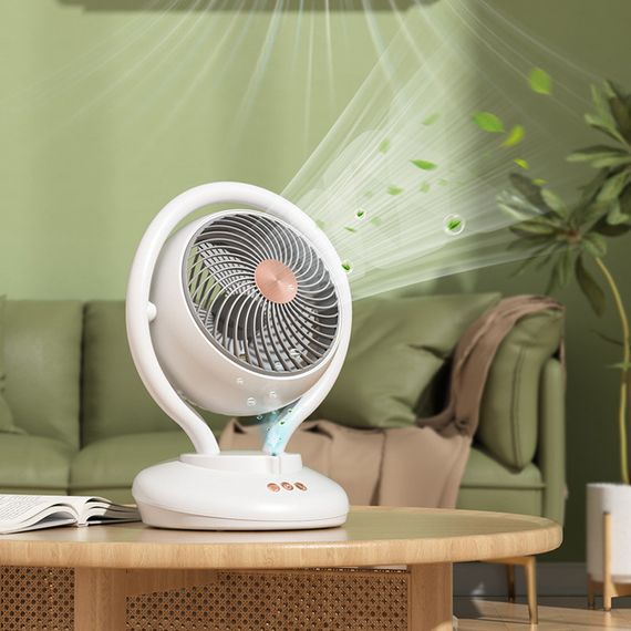 Настільний вентилятор F12 з негативною іонізацією 6000mAh White | Зображення 3