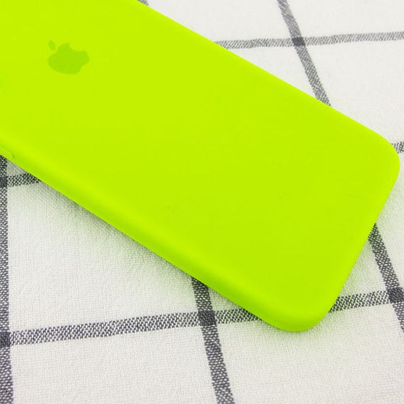 Чехол Silicone Case Square Full Camera Protective (AA) для Apple iPhone 7 / 8 / SE (2020) (4.7") Рожевий/Light pink Жовтогарячий/Papaya | Зображення 1