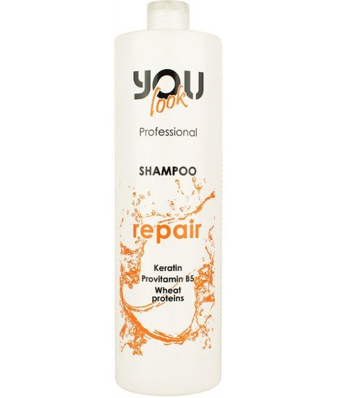 Шампунь You Look Professional Repair Shampoo для сухих и осветленных волос 1000 мл | Зображення 1