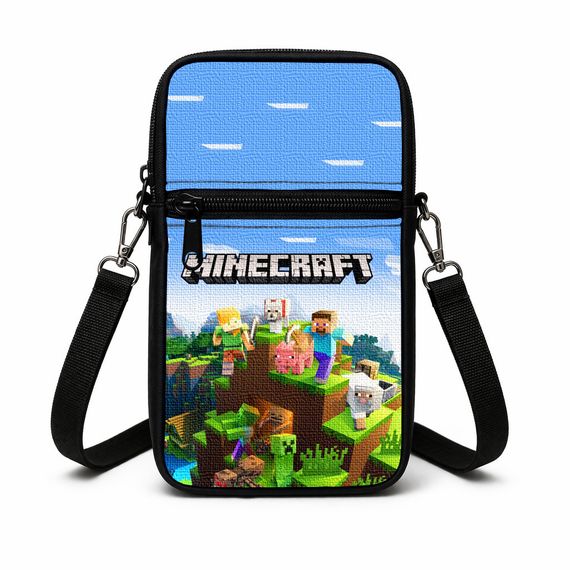 Сумка-чохол для телефону Minecraft,дитяча сумка через плече, водонепроникна міні-сумка (4758)