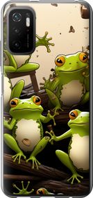 Чехол на Xiaomi Redmi Note 10 5G Жабки "5656u-2556-17620"