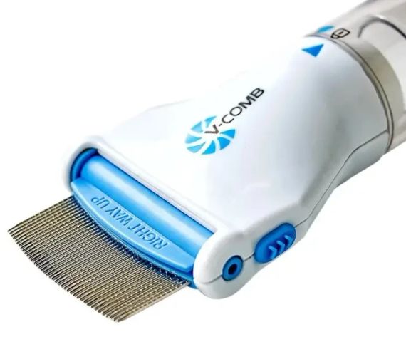 Электрический гребень от вшей с вытяжкой licrtec V-comb | Расческа от вшей | Зображення 1