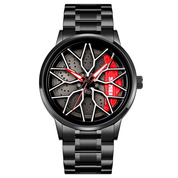 Годинник S2kmei 1990D Black Red-Silver