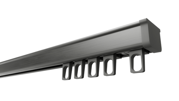 Карниз для штор профіль KS (в зборі) Сірий 500 см