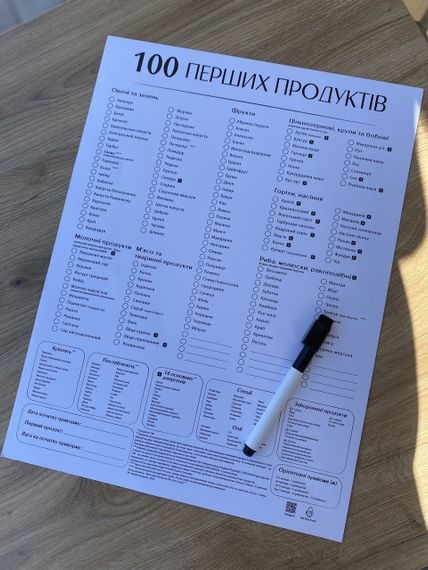 Планер для прикорму 100 перших продуктів Мінімалістичний