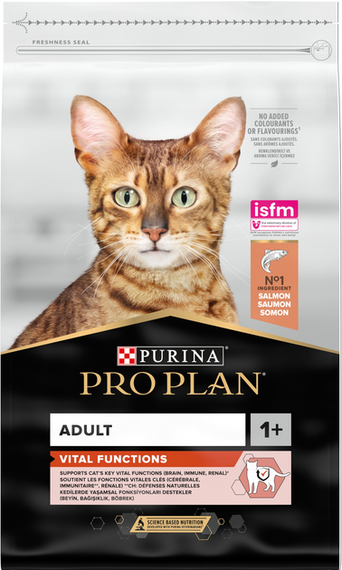 Сухий корм Purina PRO PLAN Adult 1+ Vital Functions для дорослих котів, лосось 10кг